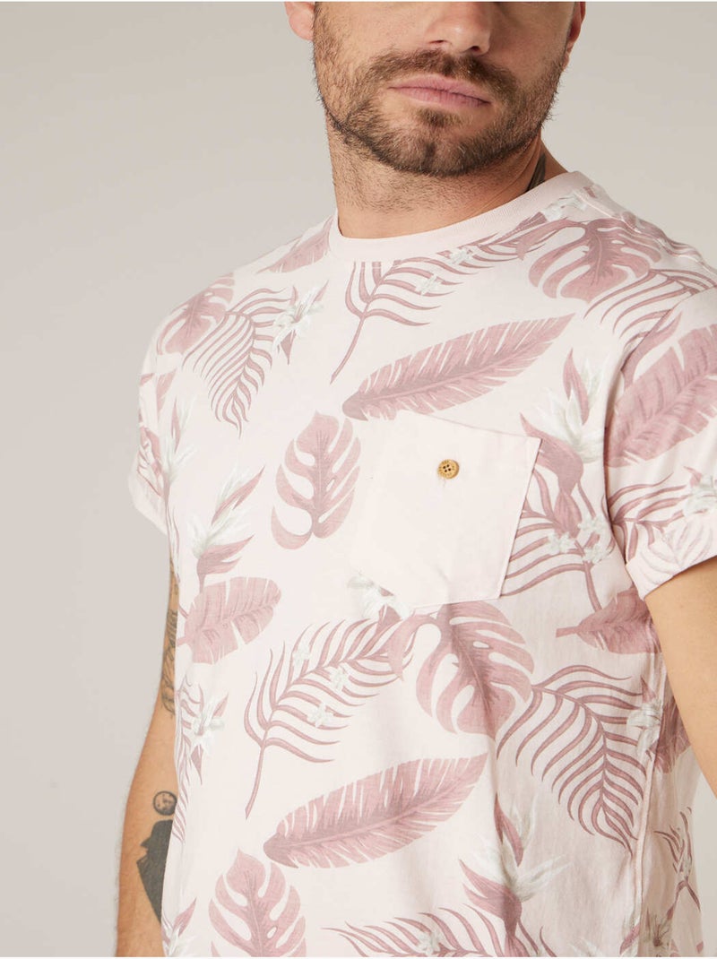 T-shirt homme coton 'Deeluxe' Crème - Kiabi