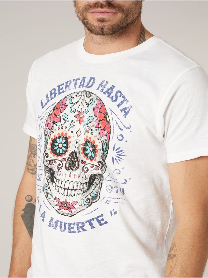 T-shirt homme coton 'Deeluxe' Ecru - Kiabi