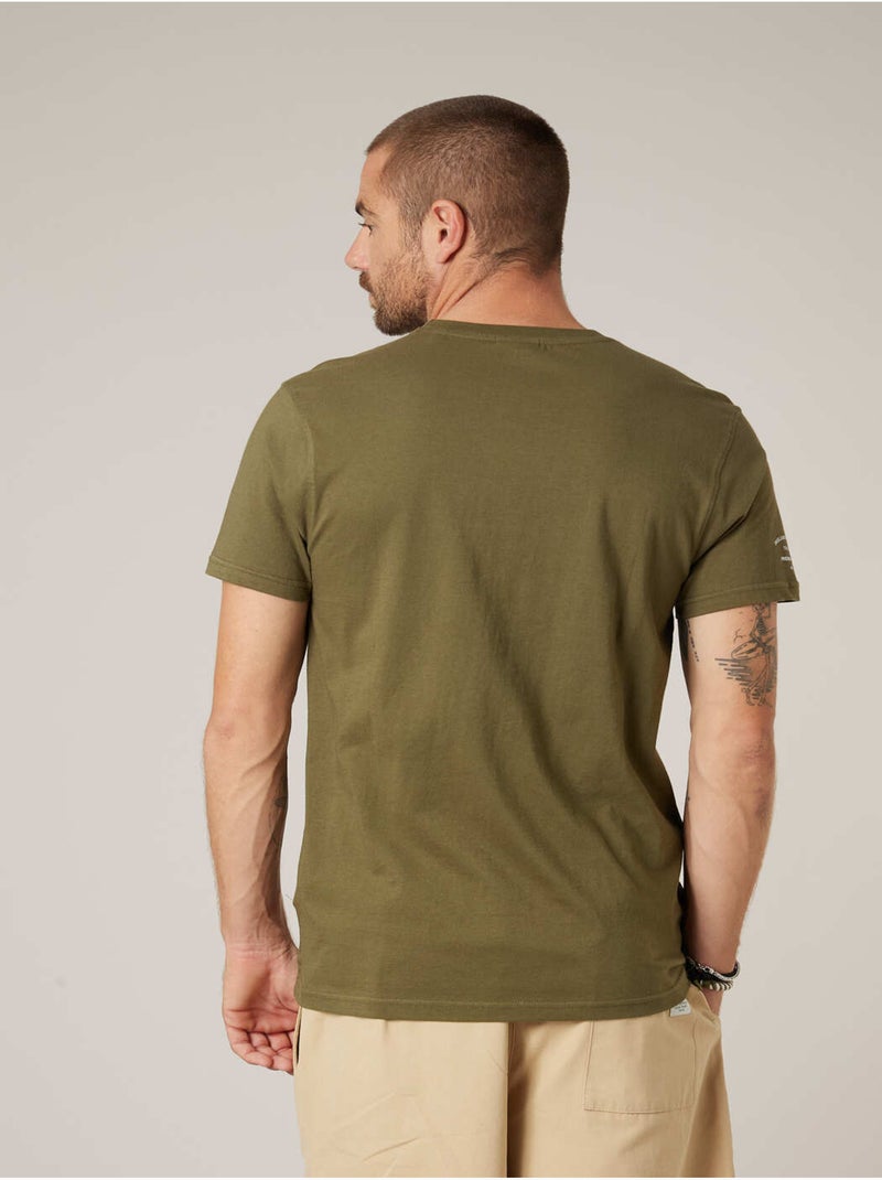 T-shirt homme coton 'Deeluxe' Kaki - Kiabi