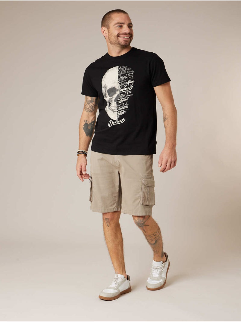 T-shirt homme coton 'Deeluxe' Noir - Kiabi
