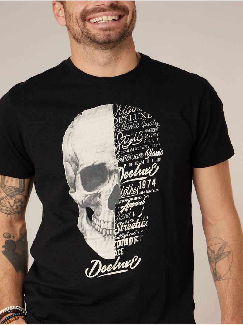 T-shirt homme coton 'Deeluxe' Noir - Kiabi