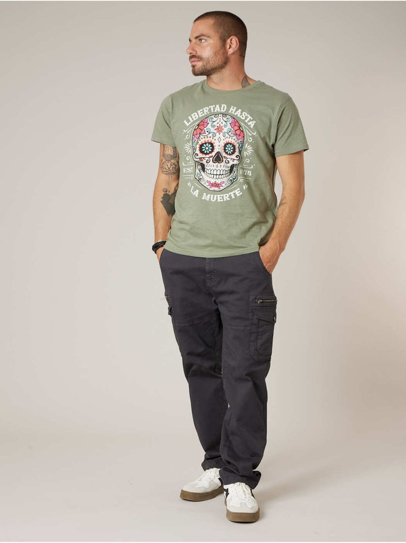 T-shirt homme coton 'Deeluxe' Vert chèvrefeuille - Kiabi