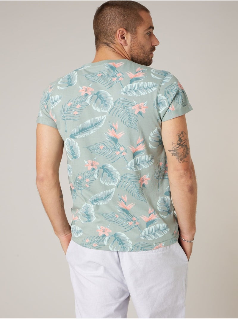T-shirt homme coton 'Deeluxe' Vert tilleul - Kiabi