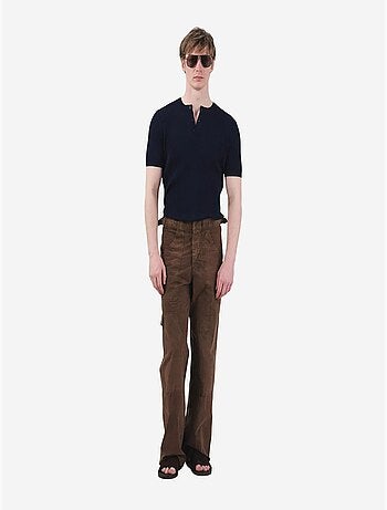T-shirt homme coupe ajustée à bouton giesto
