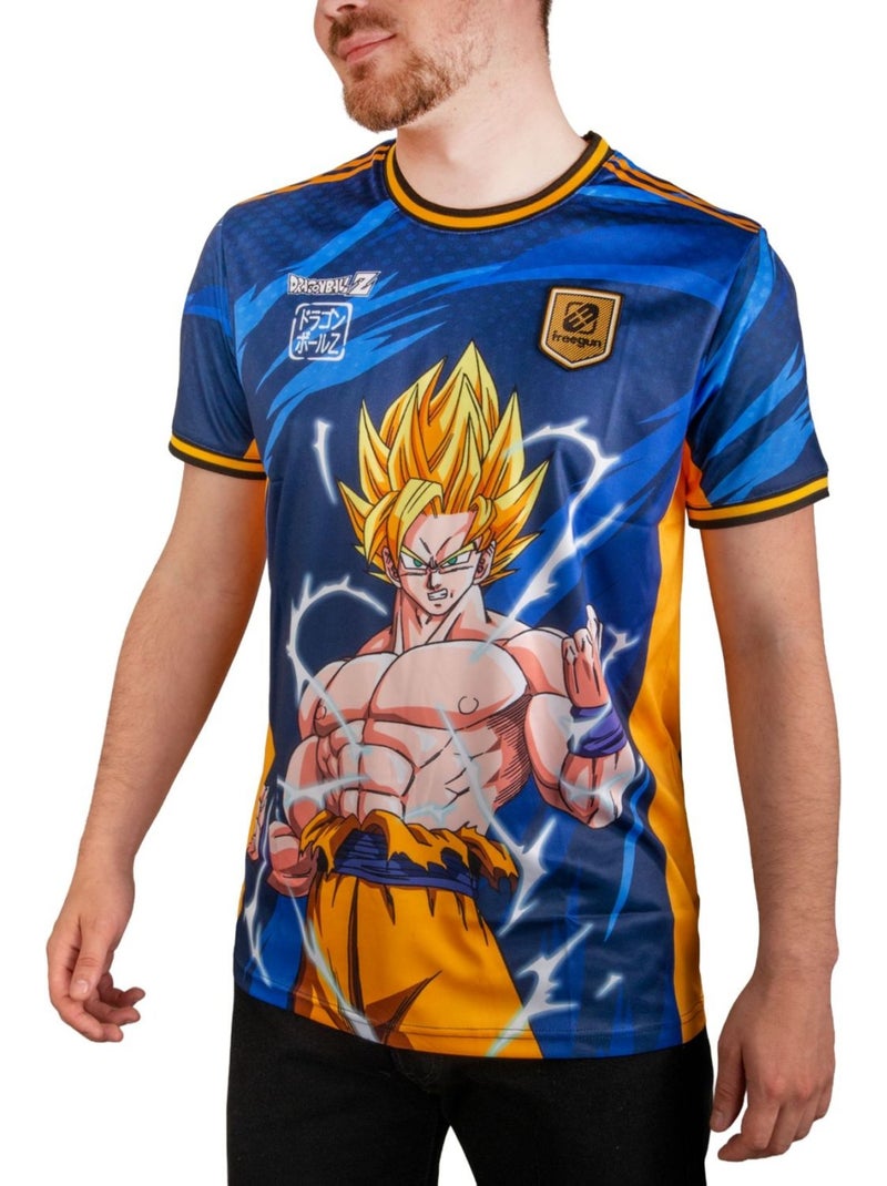 T-shirt homme Dragon Ball Z Super Sayian Freegun Bleu - Kiabi