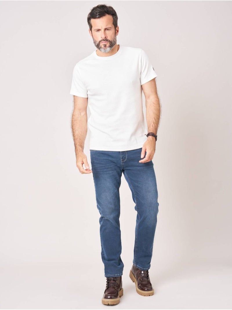 T-shirt homme en 100% coton 'deeluxe' Blanc - Kiabi