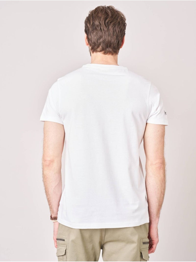 T-shirt homme en 100% coton 'Deeluxe' Blanc - Kiabi