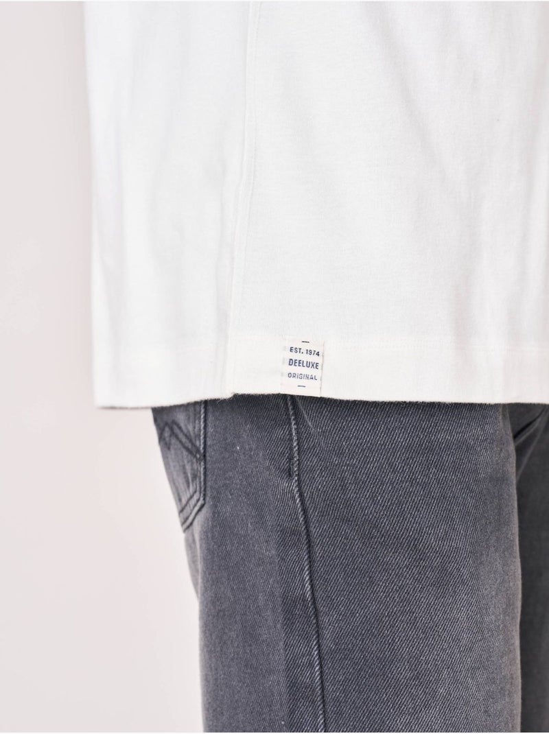 T-shirt homme en 100% coton 'deeluxe' Ecru - Kiabi