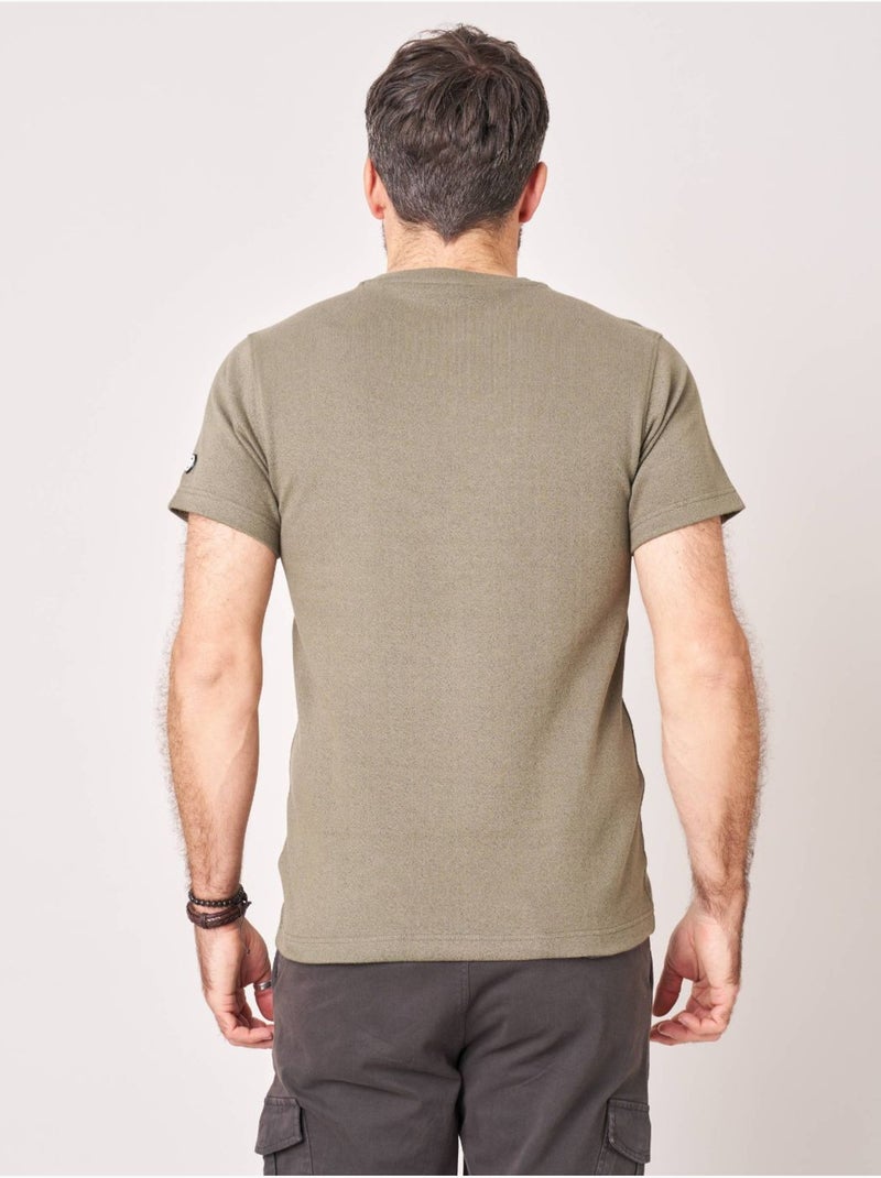 T-shirt homme en 100% coton 'Deeluxe' Kaki - Kiabi
