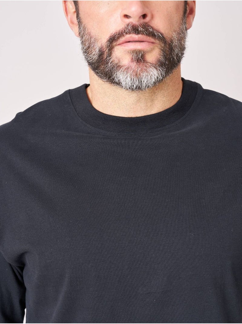 T-shirt homme en 100% coton 'deeluxe' Noir - Kiabi