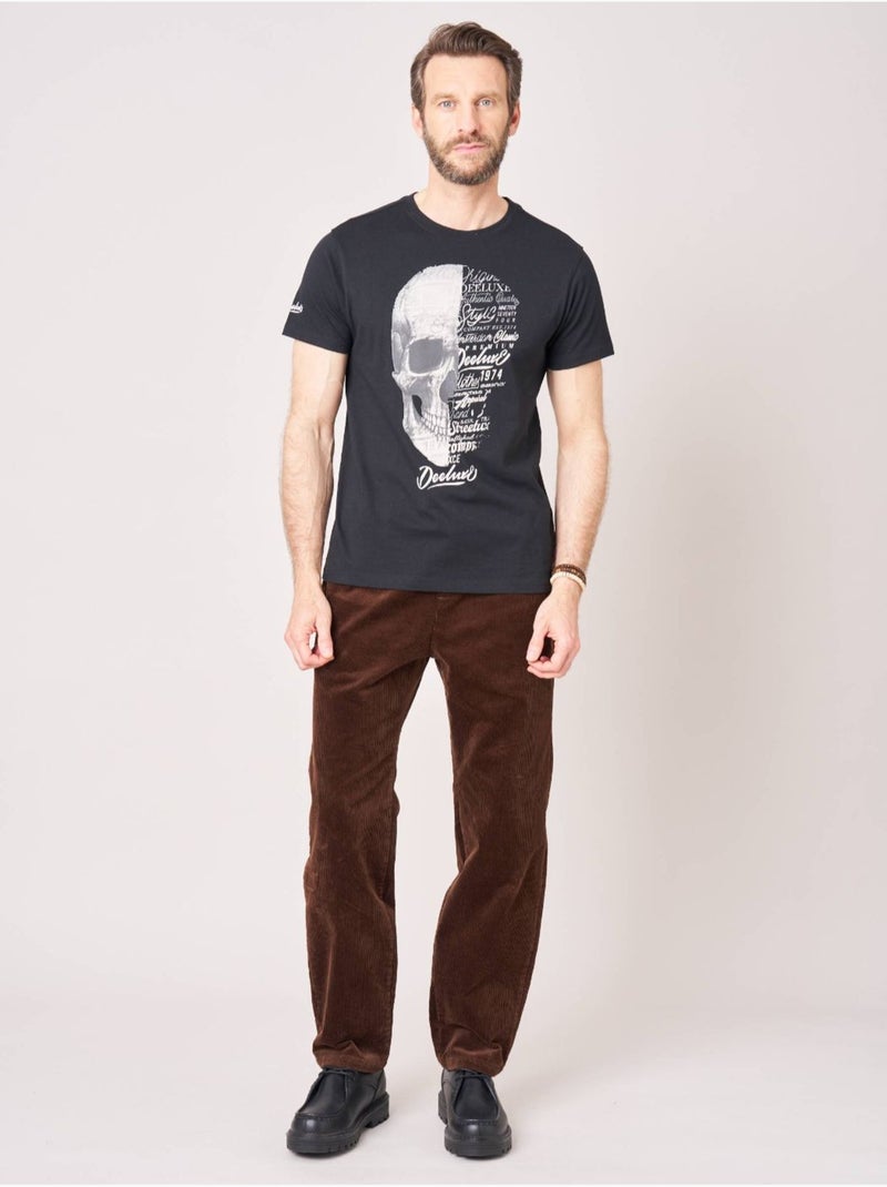 T-shirt homme en 100% coton 'Deeluxe' Noir - Kiabi