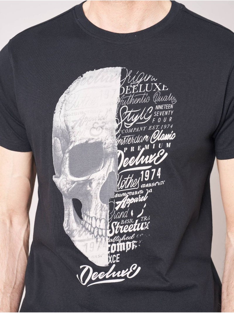 T-shirt homme en 100% coton 'Deeluxe' Noir - Kiabi