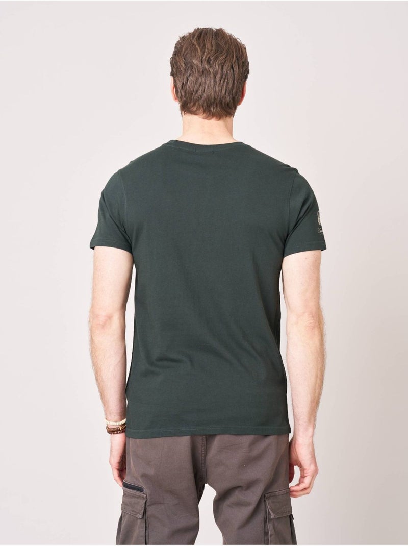 T-shirt homme en 100% coton 'Deeluxe' Vert foncé - Kiabi