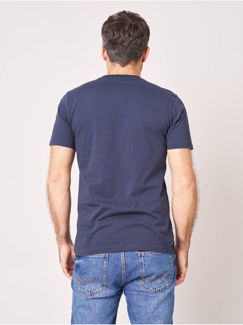 T-shirt homme en 100% coton jersey imprimé biker 'Deeluxe' Bleu nuit - Kiabi