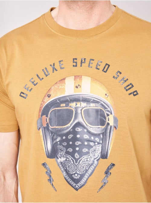 T-shirt homme en 100% coton jersey imprimé biker 'Deeluxe' - Kiabi