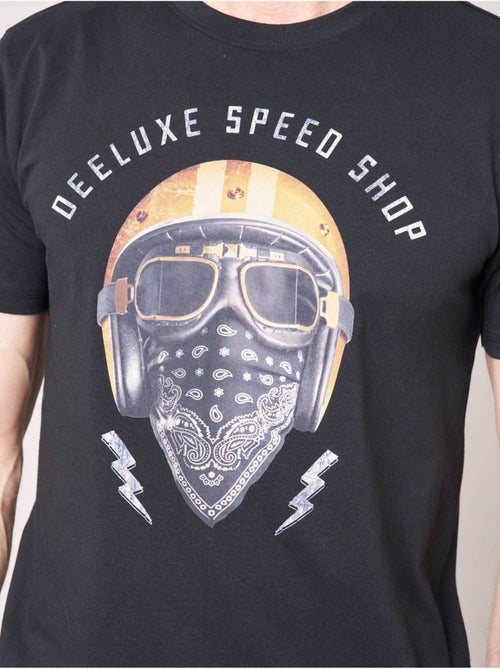 T-shirt homme en 100% coton jersey imprimé biker 'Deeluxe' - Kiabi