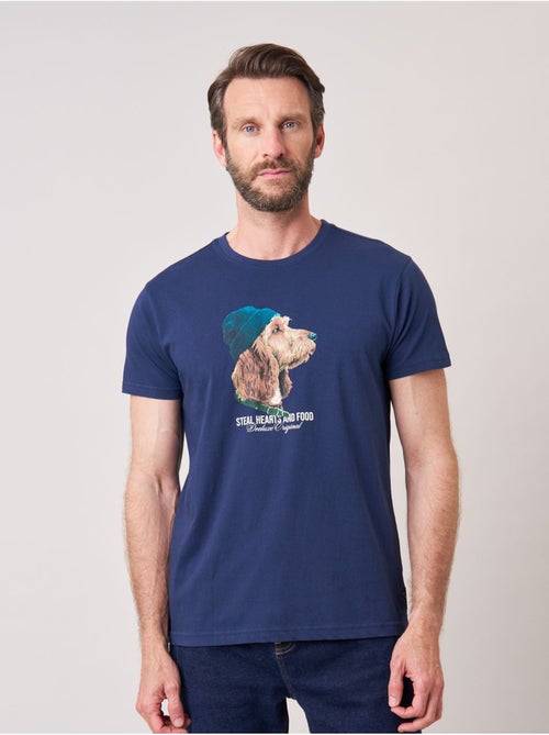 T-shirt homme en 100% coton jersey imprimé chien stylisé 'deeluxe' - Kiabi T-shirt homme en 100% coton jersey imprimé chien stylisé 'deeluxe' - Kiabi