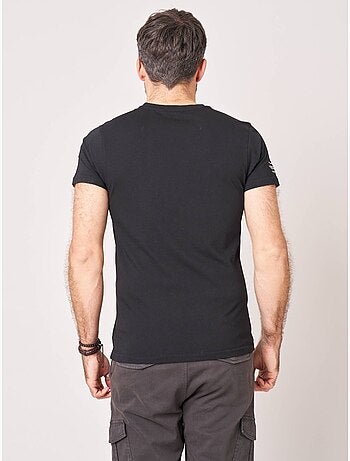 T-shirt homme en 100% coton jersey imprimé tête de mort couronnée 'deeluxe'