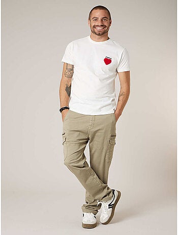 T-shirt homme en 100% coton motif coeur 'Deeluxe'
