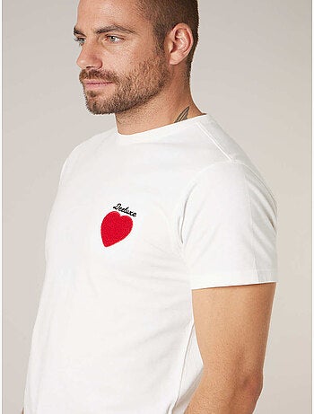 T-shirt homme en 100% coton motif coeur 'Deeluxe'