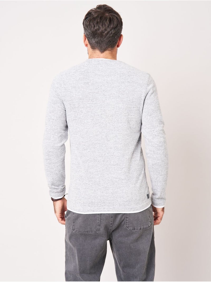 T-shirt homme en 52% polyester 43% viscose 5% élasthanne 'deeluxe' Gris clair - Kiabi