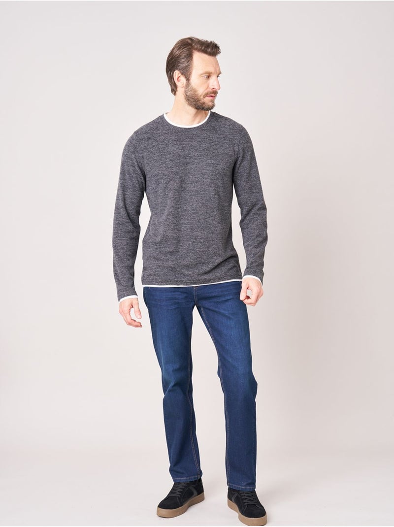 T-shirt homme en 52% polyester 43% viscose 5% élasthanne 'deeluxe' Gris foncé - Kiabi