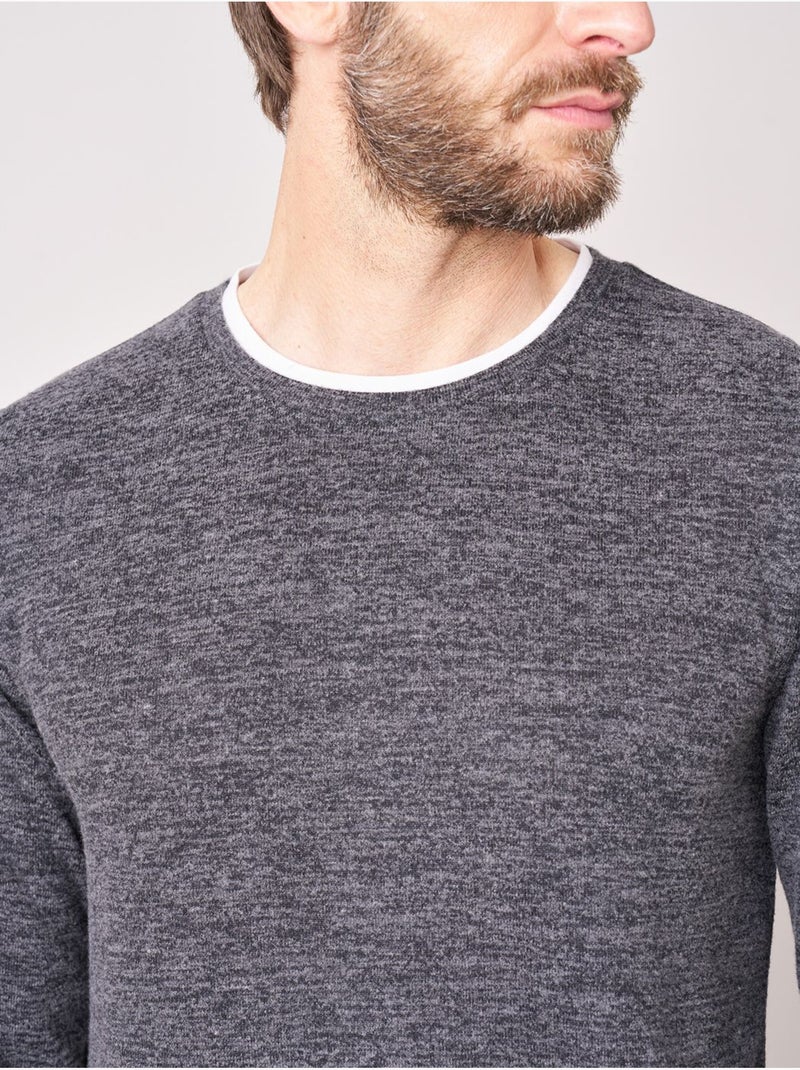 T-shirt homme en 52% polyester 43% viscose 5% élasthanne 'deeluxe' Gris foncé - Kiabi