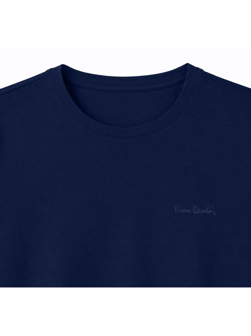 T-shirt homme en col rond avec broderie signature sur la poitrine Pierre Cardin - Kiabi