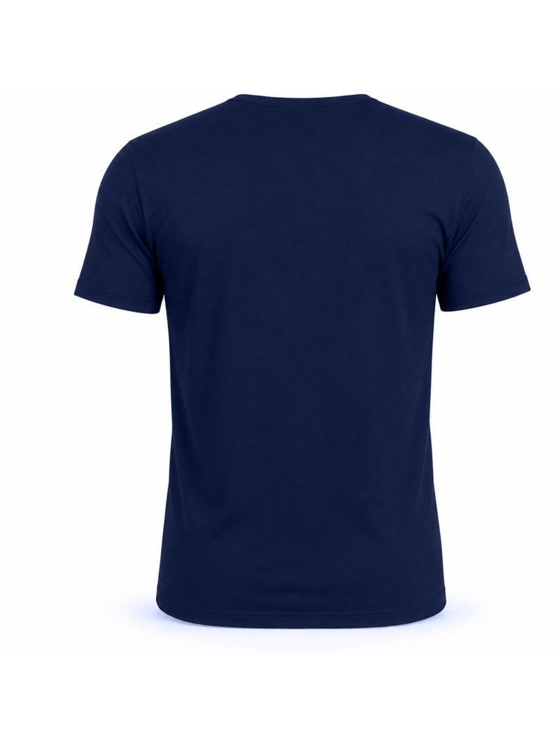 T-shirt homme en col rond avec broderie signature sur la poitrine Pierre Cardin Bleu - Kiabi