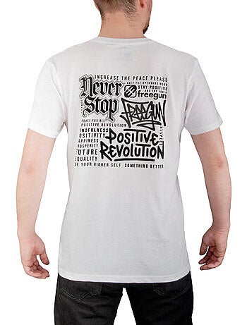 T-shirt homme en coton 140GSM imprimé devant et dos Bony Freegun