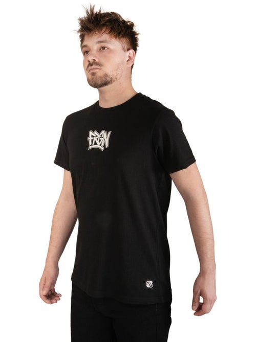 T-shirt homme en coton 140GSM imprimé devant et dos Boris Freegun - Kiabi