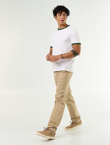T-shirt homme en coton à col rond uni