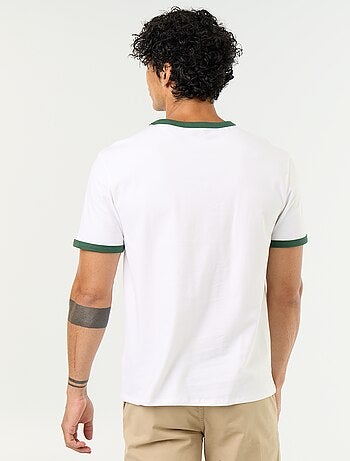 T-shirt homme en coton à col rond uni