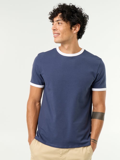 T-shirt Homme en coton à col rond - Kiabi