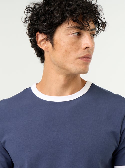T-shirt Homme en coton à col rond - Kiabi