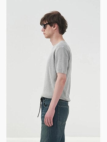 T-shirt homme en coton à col rond giesto