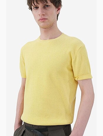 T-shirt homme en coton à col rond giesto