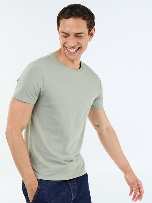 T-shirt homme en coton à col rond - Kiabi T-shirt homme en coton à col rond - Kiabi
