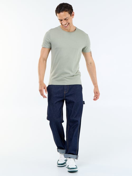 T-shirt homme en coton à col rond - Kiabi T-shirt homme en coton à col rond - Kiabi