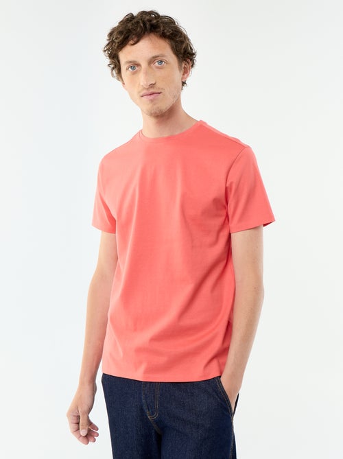 T-shirt homme en coton à col rond - Kiabi