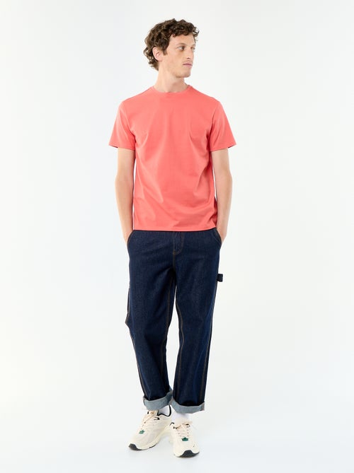T-shirt homme en coton à col rond - Kiabi