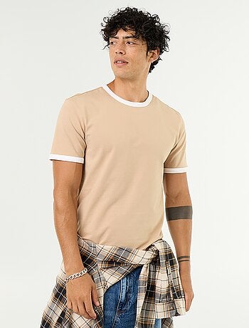T-shirt homme en coton à col rond uni
