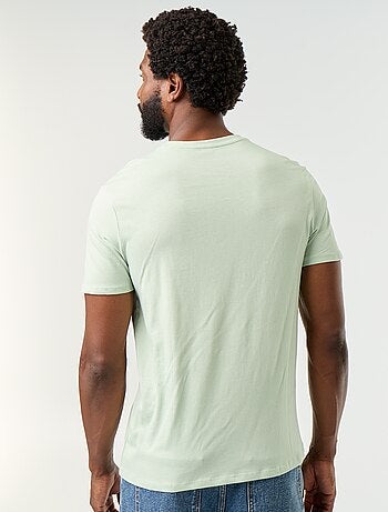 T-shirt homme en coton à col rond coupe droite