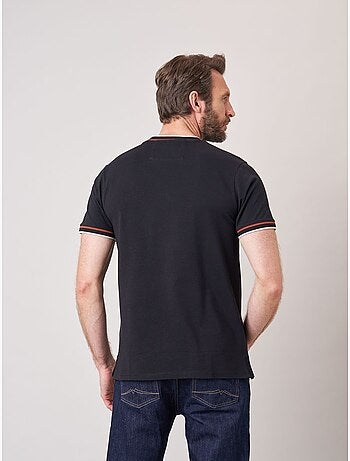 T-shirt homme en coton avec broderie poitrine 'deeluxe'
