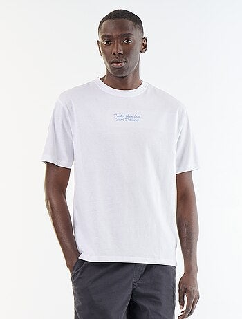 T-shirt homme en coton bio à manches courtes et col rond