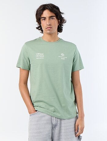 T-shirt homme en coton biologique à imprimé