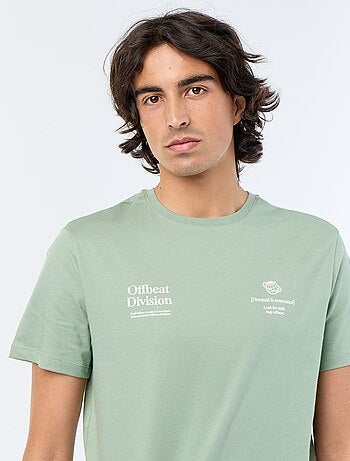 T-shirt homme en coton biologique à imprimé