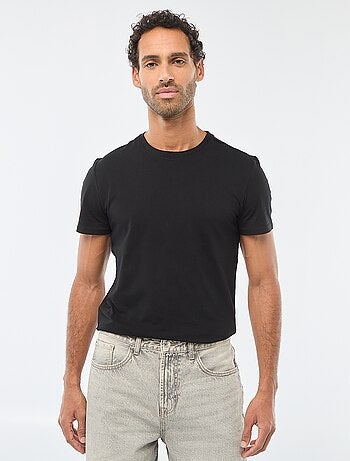 T-shirt homme en coton biologique slim fit ? col rond