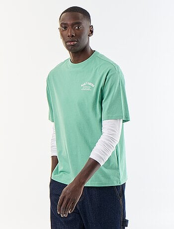 T-shirt homme en coton bio à manches courtes et col rond