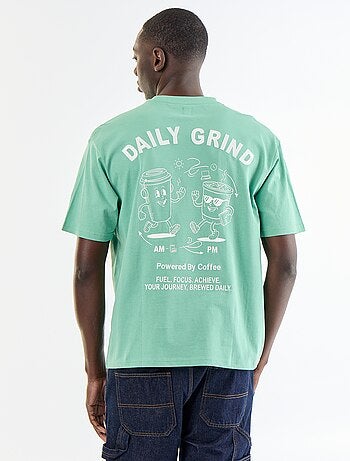 T-shirt homme en coton bio à manches courtes et col rond